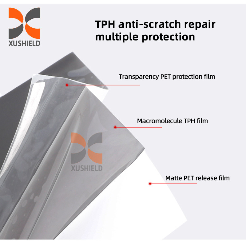 XUSHIELD Yüksek Kaliteli TPH TPU Araç Farı Tint Film Işık Siyah Duman Siyah Kuyruk Işık Farı Tint Film