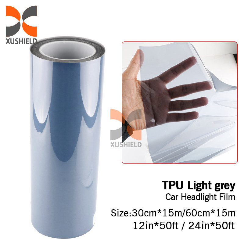 XUSHIELD Yüksek Kaliteli TPH TPU Araç Farı Tint Film Işık Siyah Duman Siyah Kuyruk Işık Farı Tint Film