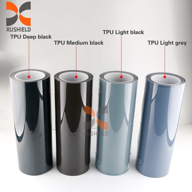 Dumanlı Siyah PPF 7.5mil Kendiliğinden İyileşen TPU Farlar Tint Film Anti Küçük Çizikler Koruma TPU Araç Lambası Tint Film