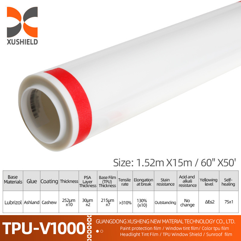 XUSHIELD 1.52*15m 10mil Açık TPU PPF Araç Beden Boyası Koruma Vinyl Film Araç Yüzey Koruması için