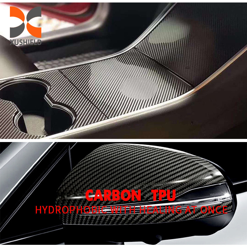 TPU Karbon Fiber Araç Ppf Koruma Farı Tpu Film Araç Boya Koruma Filmi Tph Pro Renkli Mat Ppf Kendini İyileştirme