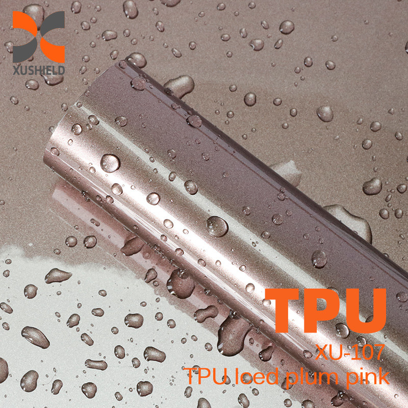 TPU Dondurulmuş Plum Pembe PPF 5 Yıllık Garanti Anti Sarı Kendini İyileştirme 1.52*17m TPU Araç Boya Koruyucu Filmi