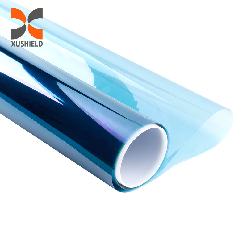 CH6099 Mavi Mor Kameleon Tint 2Mil Isı Kısaltma Renk Değiştirme Kameleon Pencere Tint Film Araba Ön Camı için