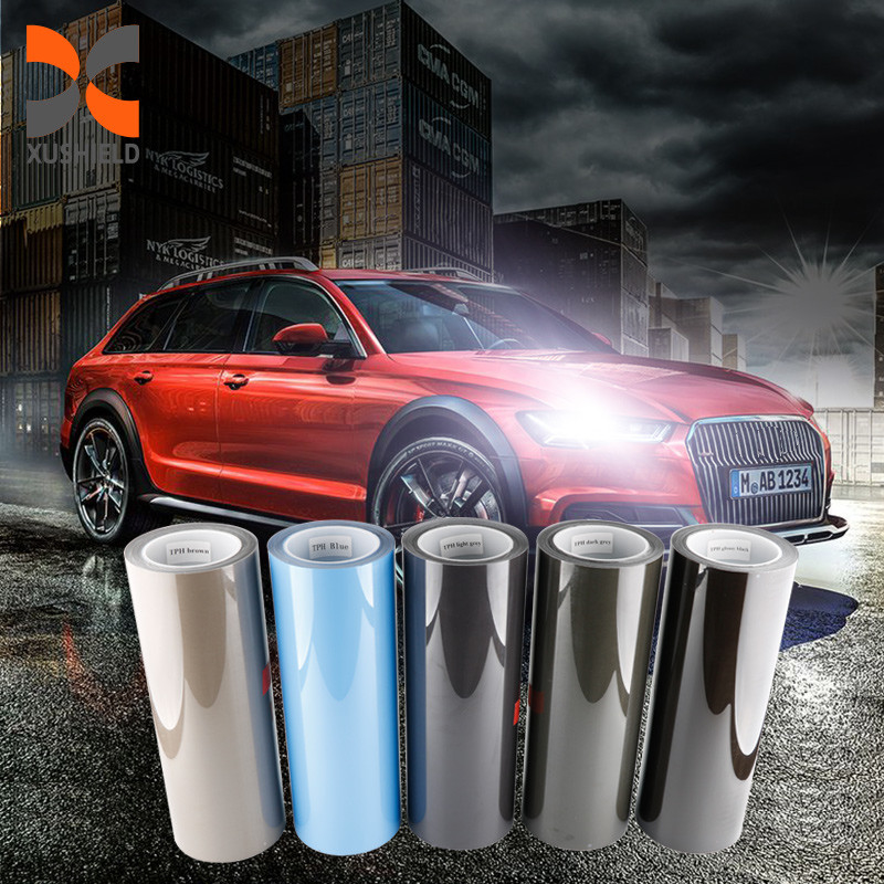 Şeffaf Motosiklet Farı Otomobil Karanlık Siyah Kuyruk Fener Led Araba Fener Tint Film TPH Lamp Koruyucu Film