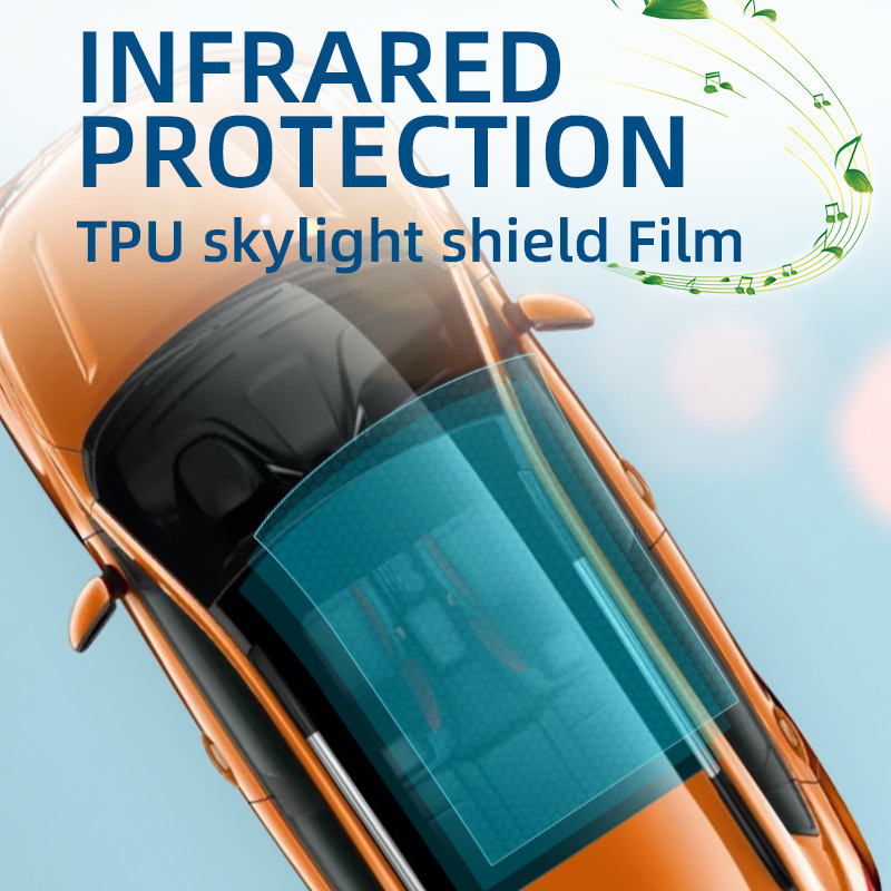 %99 ısı reddedilme UV engelleme ışığı Mavi Araba Çatı Pencere Filmi TPU Panoramik Skylight Koruyucu Filmi